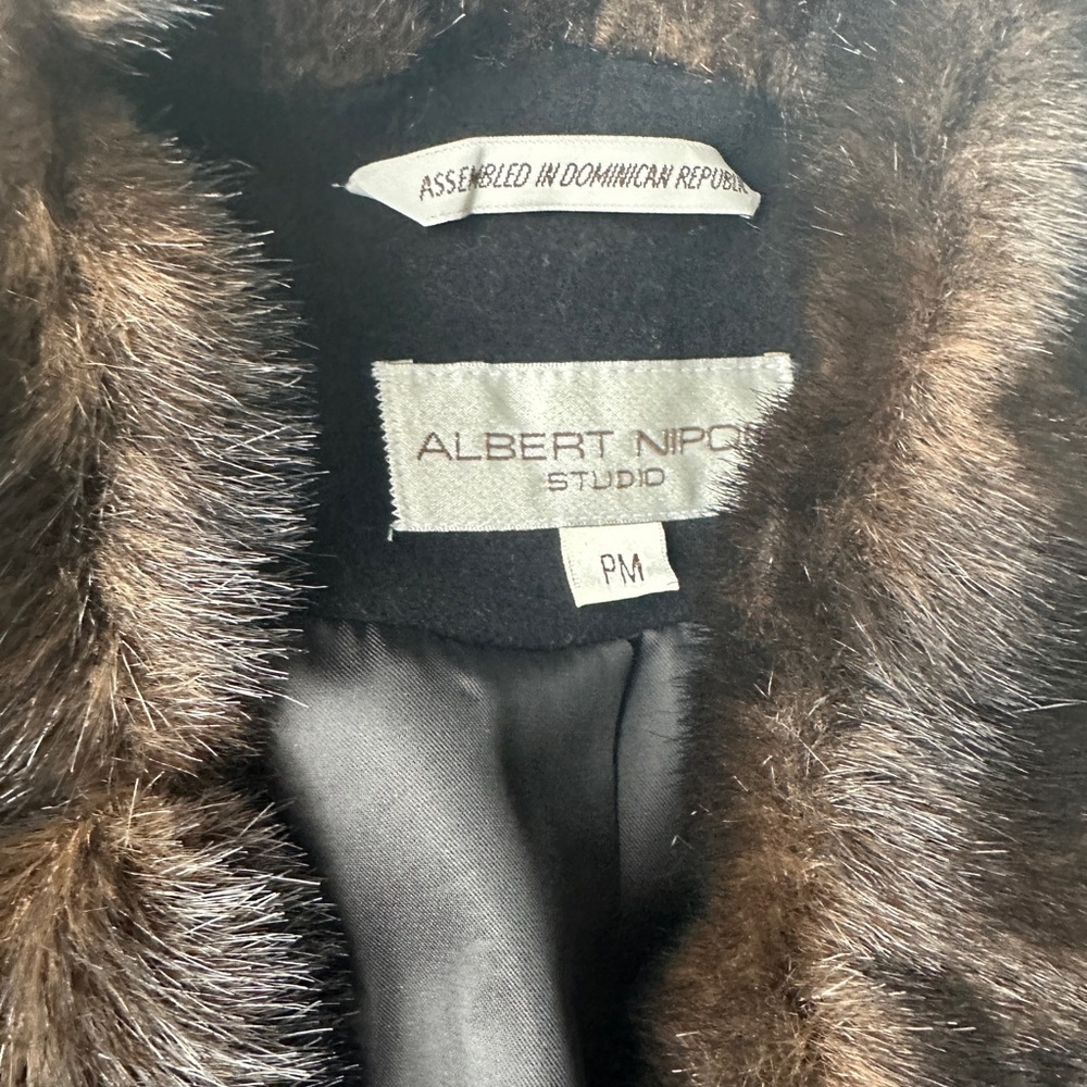 Vintage Albert Nipon Studio Black Lambswool Blend… - image 3